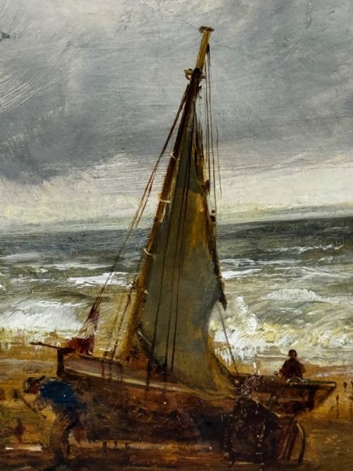 OIL PAINTING SHIPS HULK WRECK MORETON BEACH WIRRAL LEASOWE LIGHTHOUSE - ADDITIONAL PHOTO 23