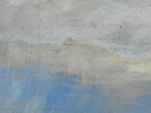 OIL PAINTING SHIPS HULK WRECK MORETON BEACH WIRRAL LEASOWE LIGHTHOUSE - ADDITIONAL PHOTO 28