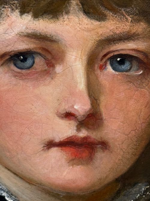 OIL PAINTING PORTRAIT RACHEL WEIGALL PRIZED KITTEN BY HENRY WEIGALL - ADDITIONAL PHOTO 26