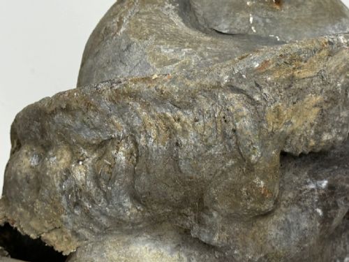 VICTORIAN RECLAIMED LEAD YOUNG MAN WEARING HAT GARDEN SCULPTURE - ADDITIONAL PHOTO 14