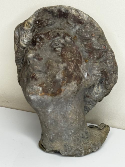 VICTORIAN RECLAIMED LEAD YOUNG MAN WEARING HAT GARDEN SCULPTURE - ADDITIONAL PHOTO 26