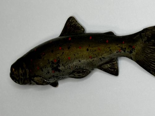 ANTIQUE AUSTRIAN COLD PAINTED BRONZE SCULPTURE LEAPING SALMON FISH - ADDITIONAL PHOTO 20