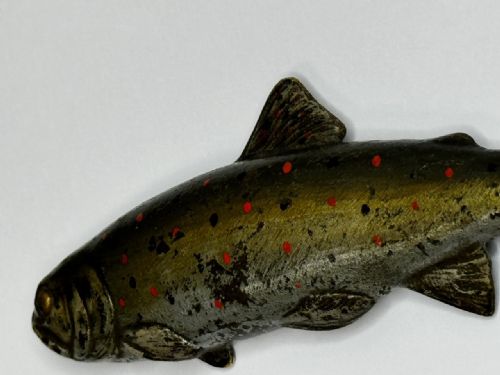 ANTIQUE AUSTRIAN COLD PAINTED BRONZE SCULPTURE LEAPING SALMON FISH - ADDITIONAL PHOTO 21