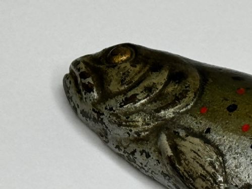 ANTIQUE AUSTRIAN COLD PAINTED BRONZE SCULPTURE LEAPING SALMON FISH - ADDITIONAL PHOTO 25