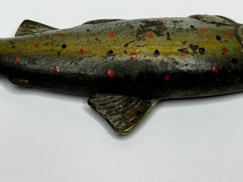 ANTIQUE AUSTRIAN COLD PAINTED BRONZE SCULPTURE LEAPING SALMON FISH - ADDITIONAL PHOTO 28