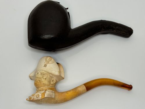 19TH CENTURY CARVED MEERSCHAUM SMOKING PIPE NAPOLEON BONAPARTE - ADDITIONAL PHOTO 7