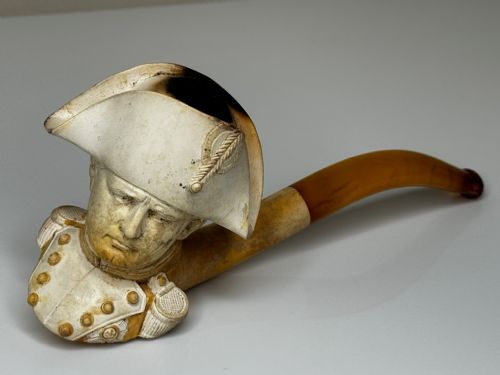 19TH CENTURY CARVED MEERSCHAUM SMOKING PIPE NAPOLEON BONAPARTE - ADDITIONAL PHOTO 12