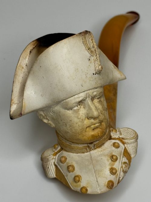 19TH CENTURY CARVED MEERSCHAUM SMOKING PIPE NAPOLEON BONAPARTE - ADDITIONAL PHOTO 23