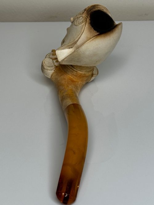 19TH CENTURY CARVED MEERSCHAUM SMOKING PIPE NAPOLEON BONAPARTE - ADDITIONAL PHOTO 29