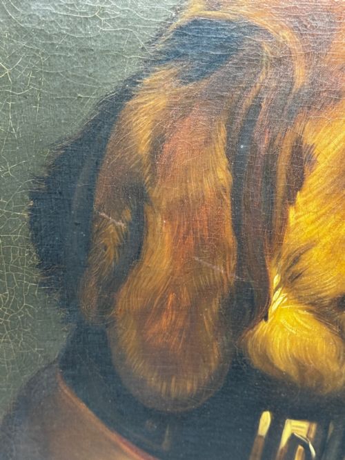 LARGE OIL PAINTING LANDSEER'S MASTIFF BLOODHOUND PRIZED DOG ODIN - ADDITIONAL PHOTO 18