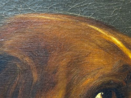 LARGE OIL PAINTING LANDSEER'S MASTIFF BLOODHOUND PRIZED DOG ODIN - ADDITIONAL PHOTO 27