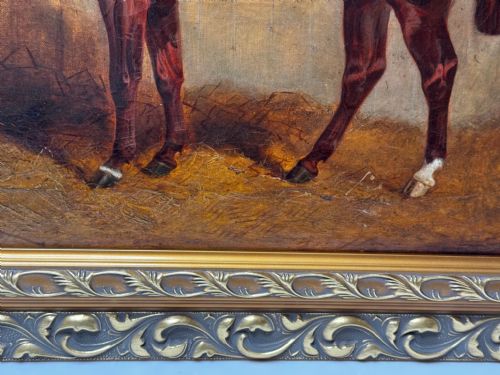 C1842 OIL PAINTING CHESTNUT HORSE HUNTER BY CHARLES BILGER SPALDING RA - ADDITIONAL PHOTO 6