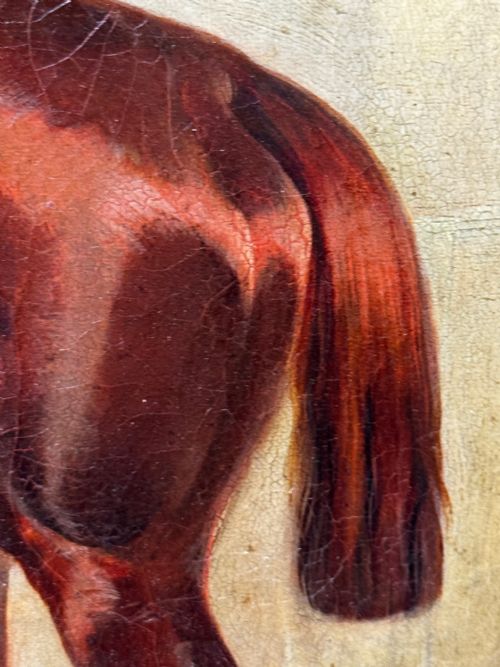 C1842 OIL PAINTING CHESTNUT HORSE HUNTER BY CHARLES BILGER SPALDING RA - ADDITIONAL PHOTO 10