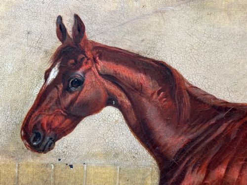 C1842 OIL PAINTING CHESTNUT HORSE HUNTER BY CHARLES BILGER SPALDING RA - ADDITIONAL PHOTO 12