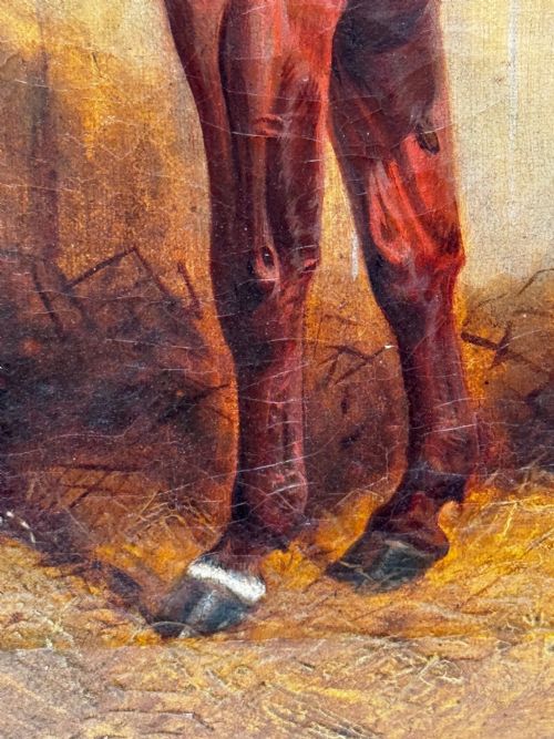 C1842 OIL PAINTING CHESTNUT HORSE HUNTER BY CHARLES BILGER SPALDING RA - ADDITIONAL PHOTO 14