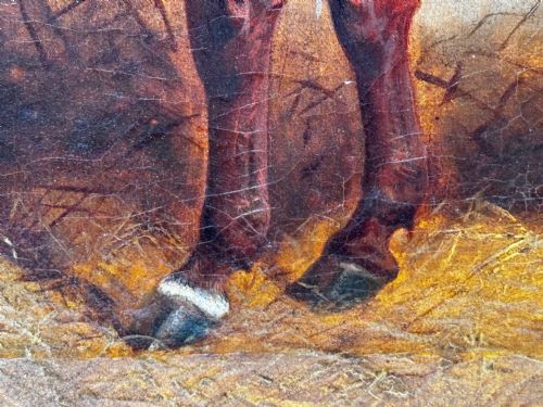 C1842 OIL PAINTING CHESTNUT HORSE HUNTER BY CHARLES BILGER SPALDING RA - ADDITIONAL PHOTO 16