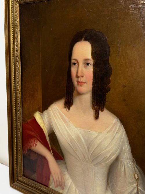 ENGLISH GEORGIAN OIL PAINTING PORTRAIT LADY SARA LOSH 17851853 - ADDITIONAL PHOTO 3