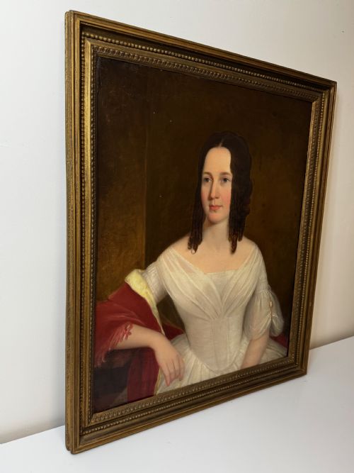 ENGLISH GEORGIAN OIL PAINTING PORTRAIT LADY SARA LOSH 17851853 - ADDITIONAL PHOTO 9