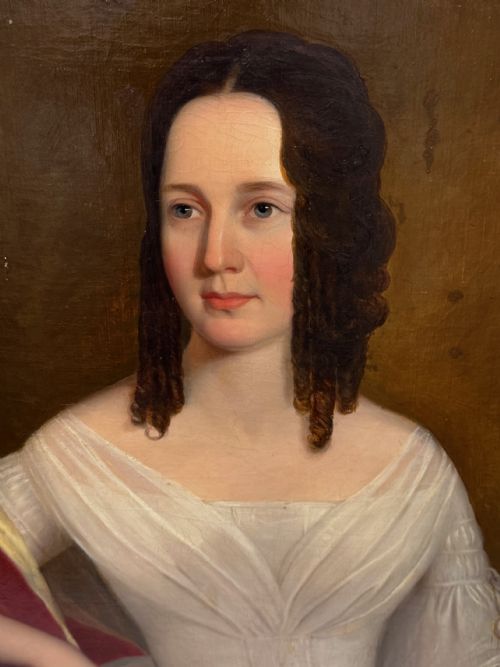 ENGLISH GEORGIAN OIL PAINTING PORTRAIT LADY SARA LOSH 17851853 - ADDITIONAL PHOTO 14