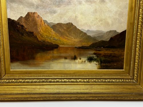 OIL PAINTING LAKE WINDERMERE VIEW FROM BOWNESS BY ALFRED DE BREANSKI - ADDITIONAL PHOTO 2