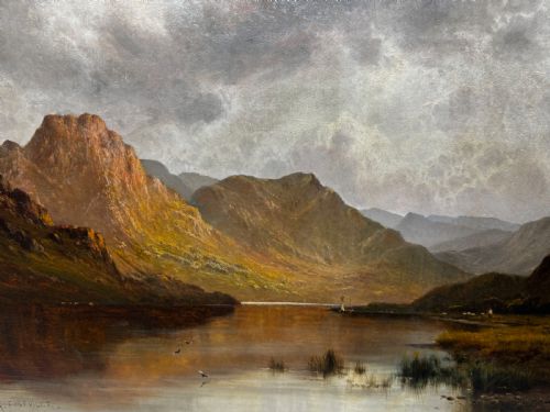 OIL PAINTING LAKE WINDERMERE VIEW FROM BOWNESS BY ALFRED DE BREANSKI - ADDITIONAL PHOTO 14