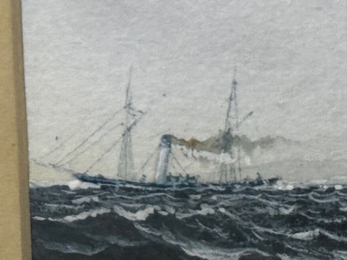 PAINTING BROCKLEBANK LINE FOUR MASTED BARQUE STEEL HULL SHIP SINDIA - ADDITIONAL PHOTO 12