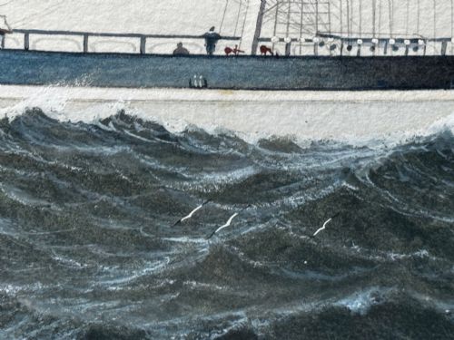 PAINTING BROCKLEBANK LINE FOUR MASTED BARQUE STEEL HULL SHIP SINDIA - ADDITIONAL PHOTO 28