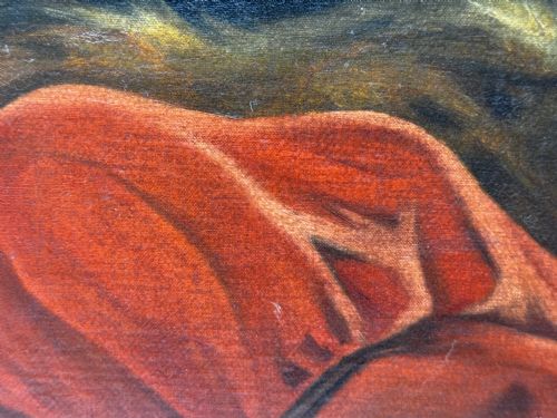 LARGE OIL PAINTING SIR THOMAS MORE AFTER HANS HOLBEIN - ADDITIONAL PHOTO 16