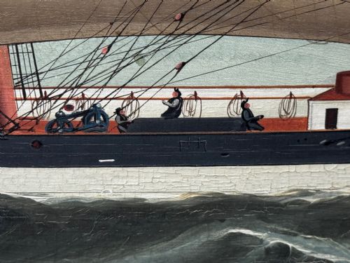 OIL PAINTING WISCOMBE PARK SHIP ENROUTE TO AUSTRALIA JOHN BLUMER CO - ADDITIONAL PHOTO 8