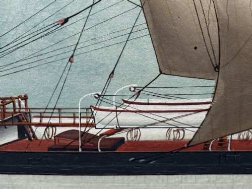 OIL PAINTING WISCOMBE PARK SHIP ENROUTE TO AUSTRALIA JOHN BLUMER CO - ADDITIONAL PHOTO 10
