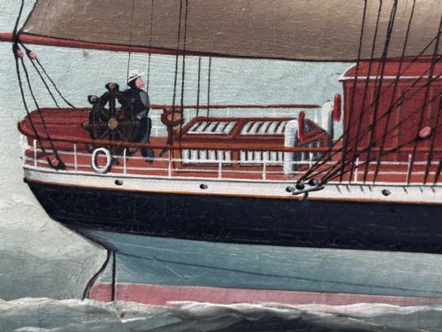 OIL PAINTING WISCOMBE PARK SHIP ENROUTE TO AUSTRALIA JOHN BLUMER CO - ADDITIONAL PHOTO 12