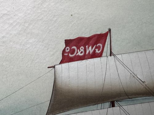 OIL PAINTING WISCOMBE PARK SHIP ENROUTE TO AUSTRALIA JOHN BLUMER CO - ADDITIONAL PHOTO 20