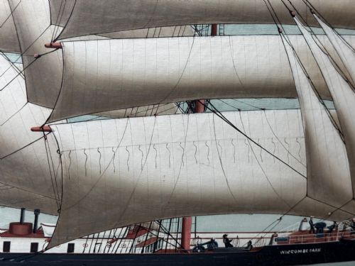OIL PAINTING WISCOMBE PARK SHIP ENROUTE TO AUSTRALIA JOHN BLUMER CO - ADDITIONAL PHOTO 28