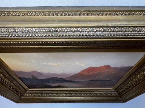 PAINTING LANDSCAPE LAKE WINDERMERE SUNSET BY ALFRED DE BREANSKI - ADDITIONAL PHOTO 7