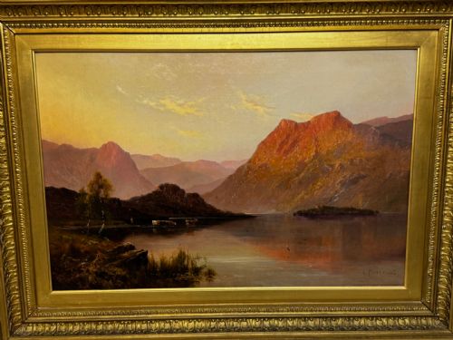 PAINTING LANDSCAPE LAKE WINDERMERE SUNSET BY ALFRED DE BREANSKI - ADDITIONAL PHOTO 14