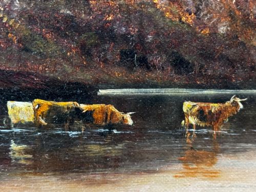 PAINTING LANDSCAPE LAKE WINDERMERE SUNSET BY ALFRED DE BREANSKI - ADDITIONAL PHOTO 21