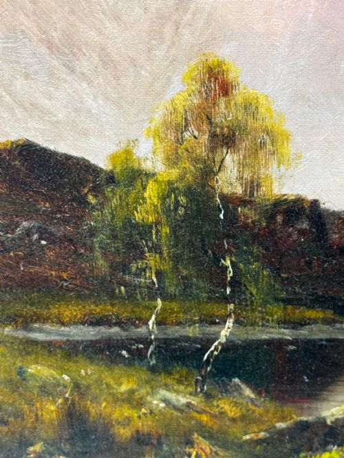 PAINTING LANDSCAPE LAKE WINDERMERE SUNSET BY ALFRED DE BREANSKI - ADDITIONAL PHOTO 23