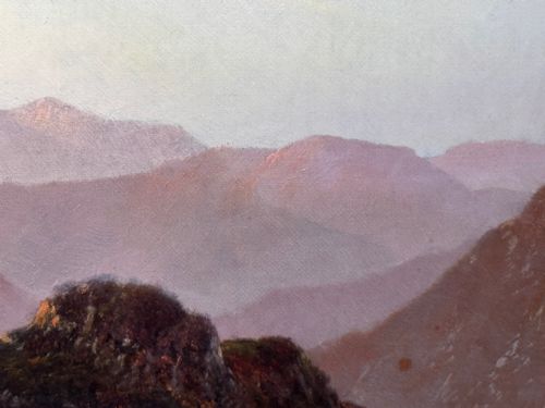 PAINTING LANDSCAPE LAKE WINDERMERE SUNSET BY ALFRED DE BREANSKI - ADDITIONAL PHOTO 26