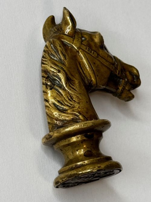 SCOTTISH 18TH CENTURY BRONZE HORSE SCULPTURE LETTER WAX SEAL ABERCROMBY - ADDITIONAL PHOTO 10