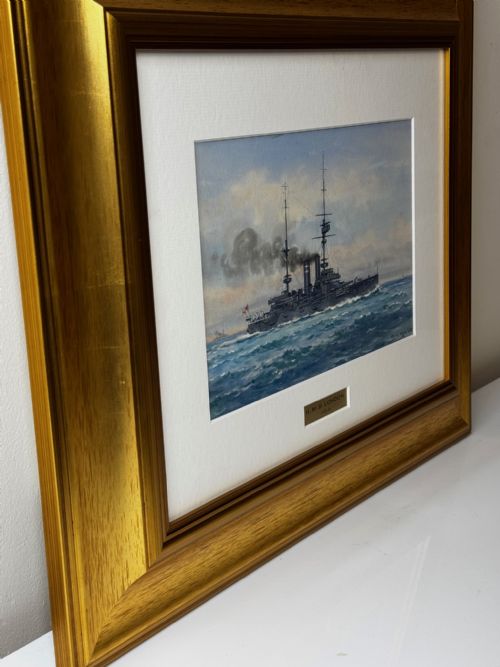 HMS LONDON ESCORTING BRITISH EXPEDITION FORCE BY FRANK WATSON WOOD - ADDITIONAL PHOTO 9