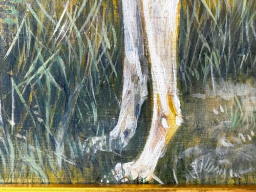 OIL PAINTING PRIZED LURCHER GREYHOUND AFTER SAMUEL JOHN CARTER - ADDITIONAL PHOTO 16
