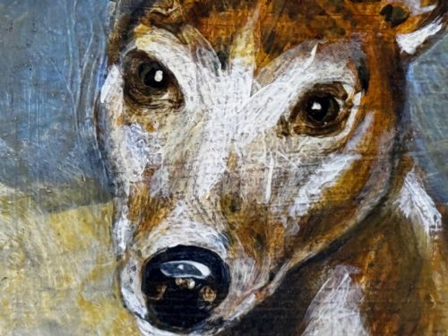 OIL PAINTING PRIZED LURCHER GREYHOUND AFTER SAMUEL JOHN CARTER - ADDITIONAL PHOTO 23