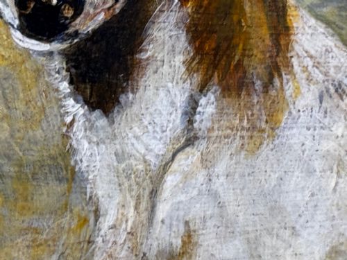 OIL PAINTING PRIZED LURCHER GREYHOUND AFTER SAMUEL JOHN CARTER - ADDITIONAL PHOTO 25