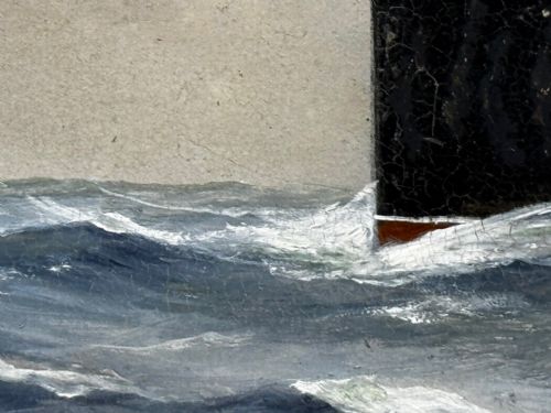 PAINTING RMS LUSITANIA CUNARD LINE SHORTLY BEFORE BEING TORPEDOED - ADDITIONAL PHOTO 27