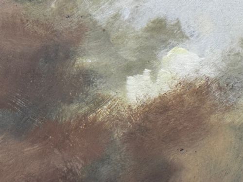 VICTORIAN OIL PAINTING BAMBURGH CASTLE SHIPWRECK BEACHED - ADDITIONAL PHOTO 29