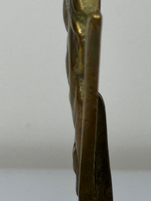 WINSTON CHURCHILL V FOR VICTORY GILT BRONZE CAR MASCOT SCULPTURE - ADDITIONAL PHOTO 8
