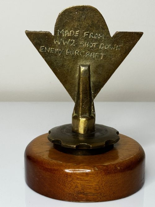 WINSTON CHURCHILL V FOR VICTORY GILT BRONZE CAR MASCOT SCULPTURE - ADDITIONAL PHOTO 9