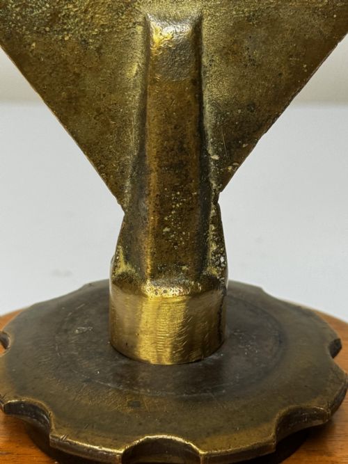WINSTON CHURCHILL V FOR VICTORY GILT BRONZE CAR MASCOT SCULPTURE - ADDITIONAL PHOTO 11