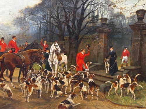 OIL PAINTING EMPRESS SISI OF AUSTRIA AT MEATH HUNT WITH LORD LANGFORD - ADDITIONAL PHOTO 4