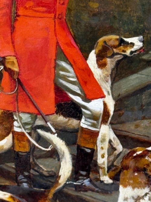 OIL PAINTING EMPRESS SISI OF AUSTRIA AT MEATH HUNT WITH LORD LANGFORD - ADDITIONAL PHOTO 10